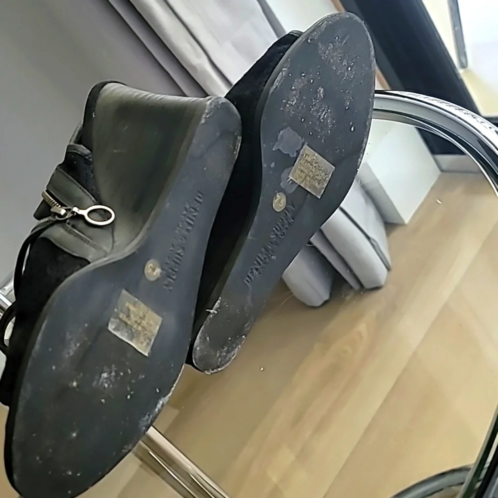 Denim & Supply Leather Belt Wedge Sandals